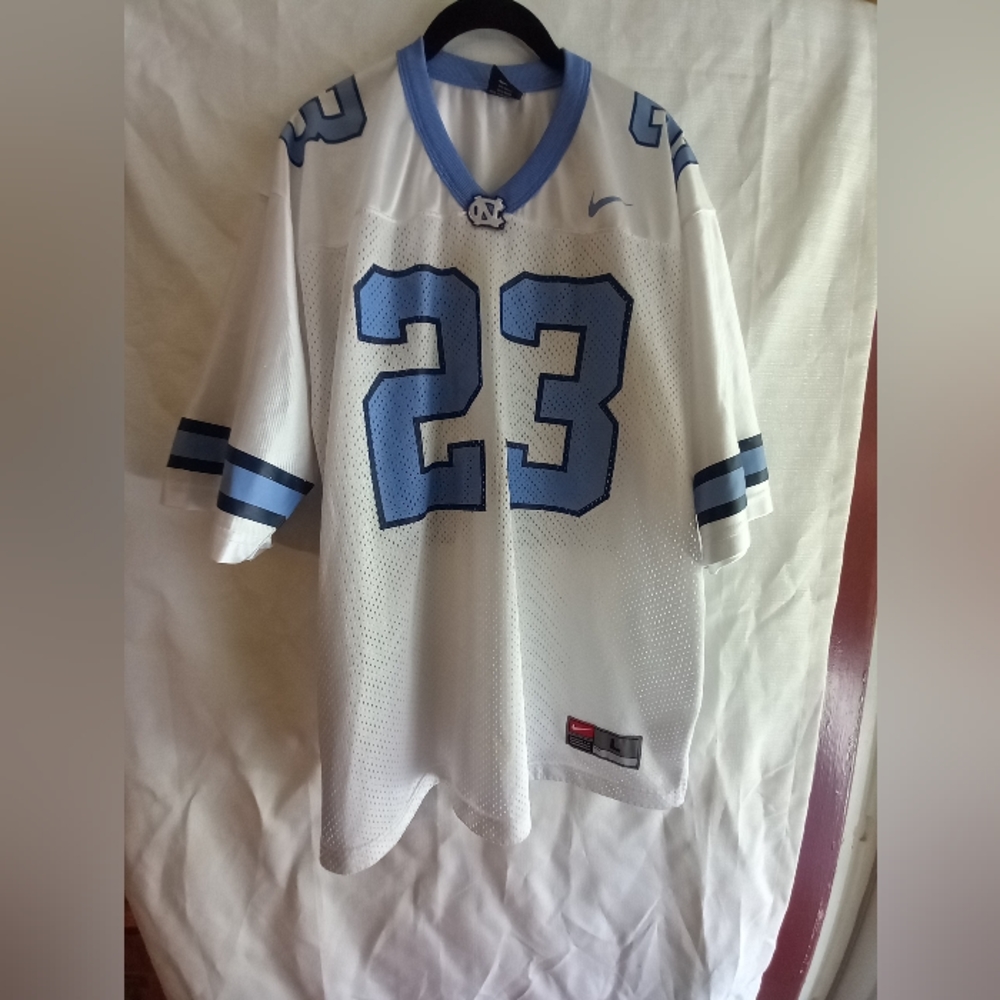 North Carolina Tar Heels football jersey with the number 23.